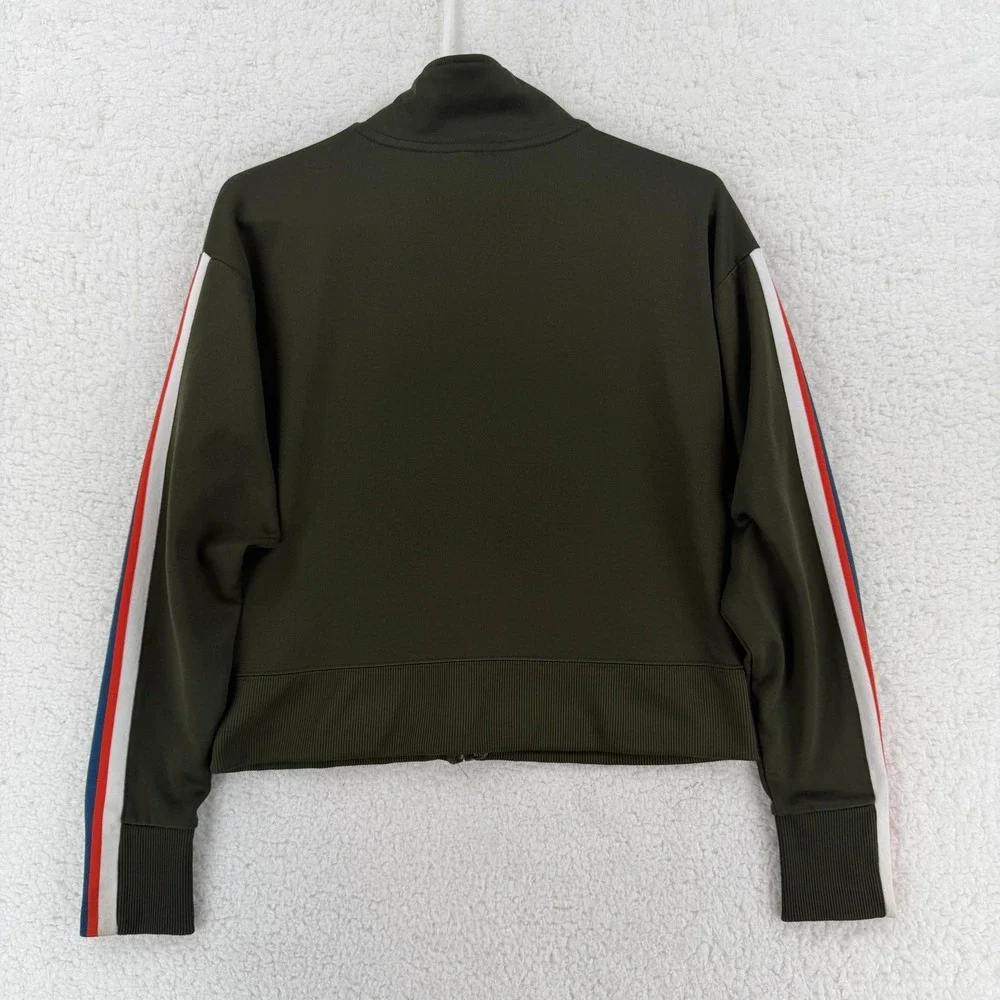 Nike Jacket Boys Youth‎ Small Green Track Full Zip Retro Stripe Sleeve Logo
